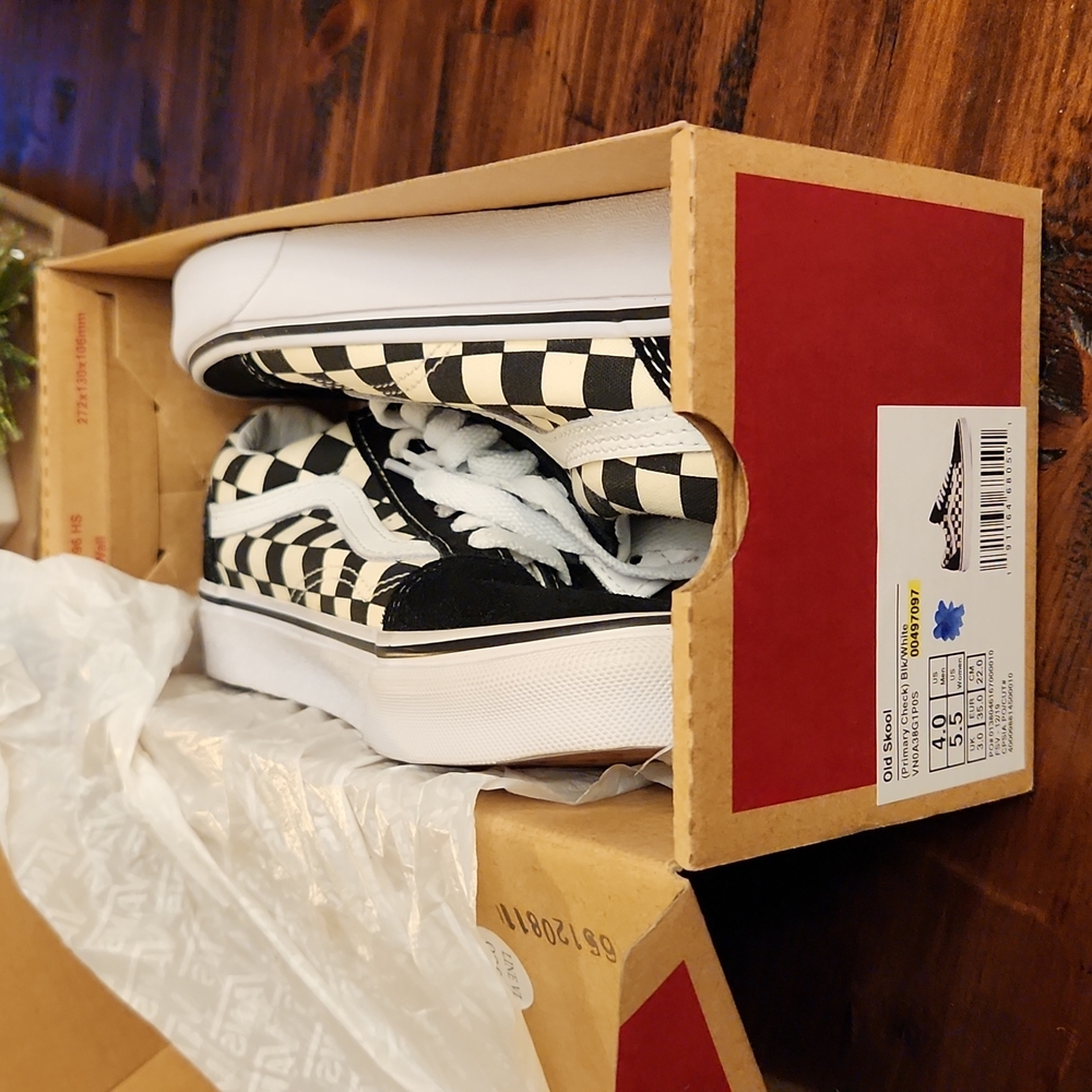Old skool (Primary check) vans black/white